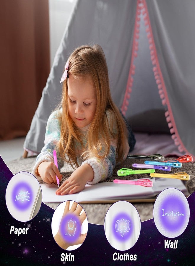 Goldge Invisible Ink Pens with UV Light for Kids, 32PCS Valentine’s Gifts for Kids, Party Favors,Spy Pen for Secret Message, Escape Room, Perfect for Birthdays, Easter, Christmas & Stocking Stuffers - Image 5